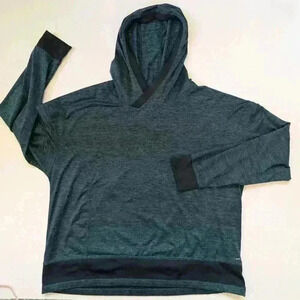 MONDETTA PERFORMANCE LUXURY Pullover Hoodie Women Heather Green Long Sleeve S.XL